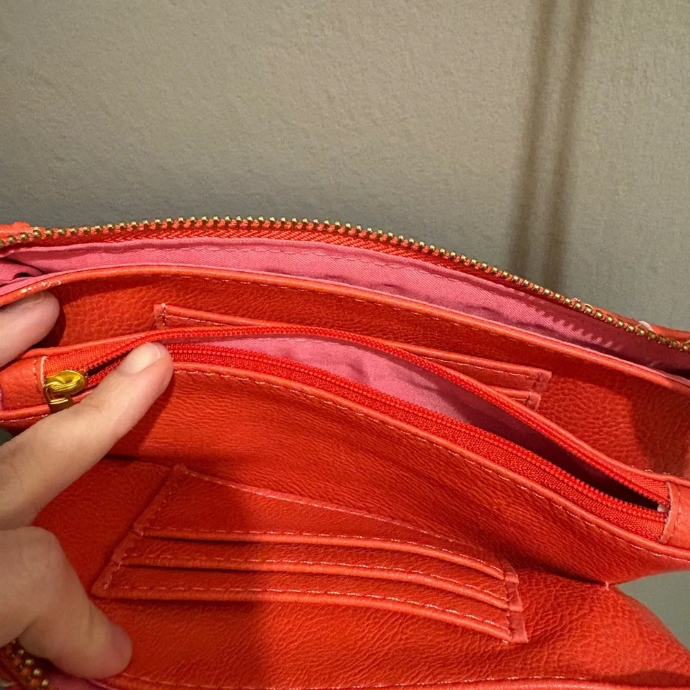 Elegant Coral Crossbody Bag